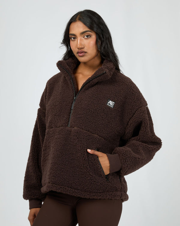 All About Eve Amara Quarter Zip Teddy Crew