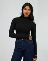 All About Eve Icon Mock Neck LS Top