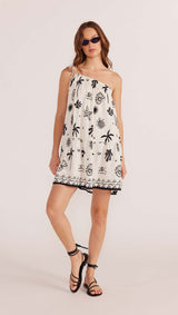 Minkpink Shell One Shoulder Mini Dress