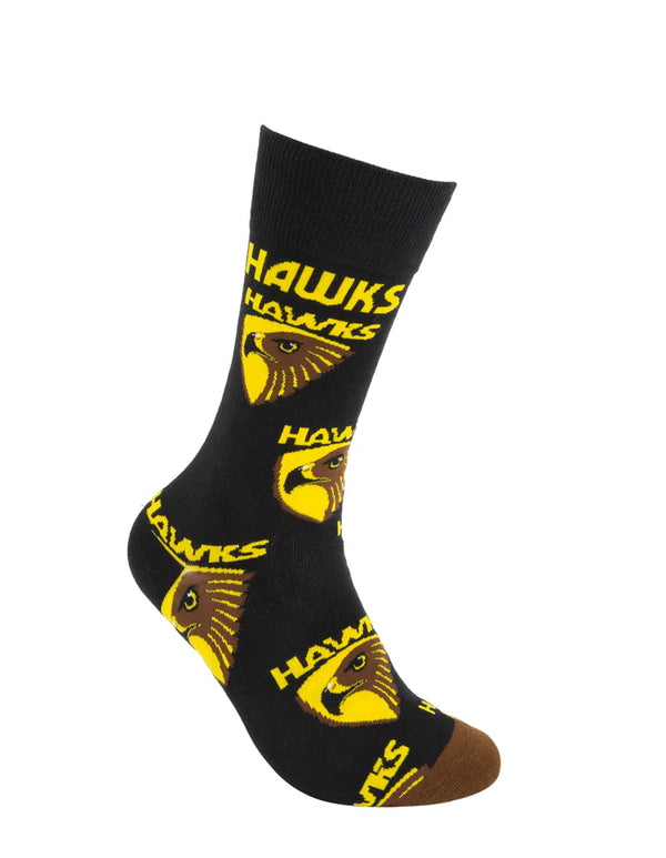 Foot-ies Hawthorn Hawks Mascot Organic Cotton Sock