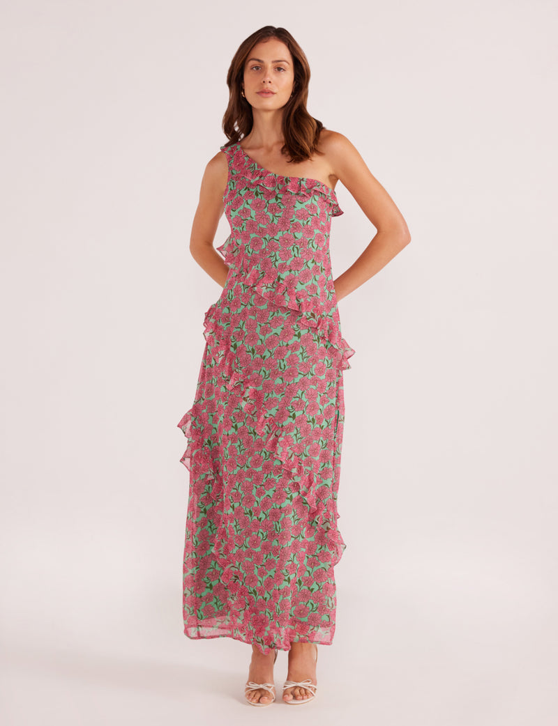 Minkpink Grace One Shoulder Maxi Dress