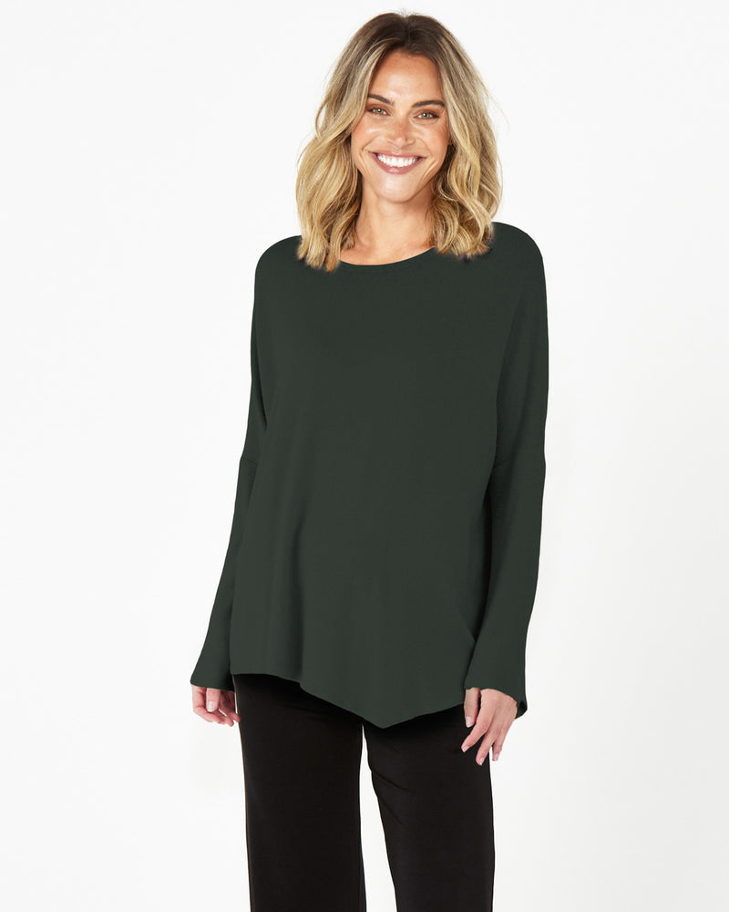 Betty Basics Clemont Aysmmetrical Bamboo Top