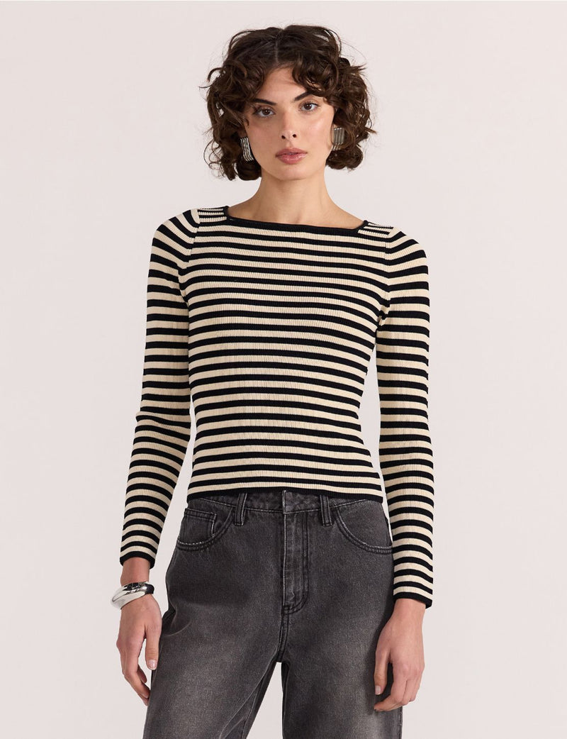 Staple The Label Lana Stripe Knit Top