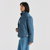 Riders Denim Quilted Bomber Jacket