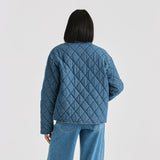 Riders Denim Quilted Bomber Jacket