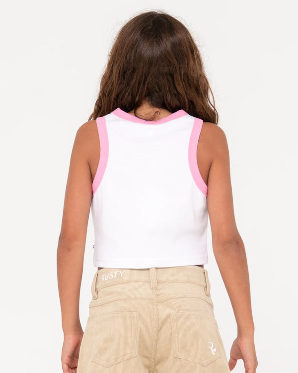 Rusty Line Racer Girls Tank