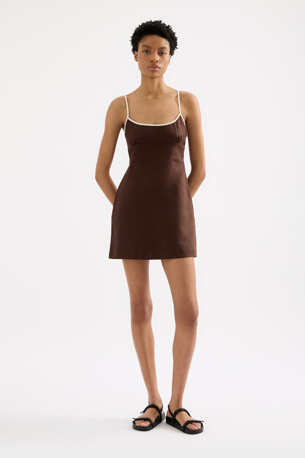 Nude Lucy Bria Linen Mini Dress