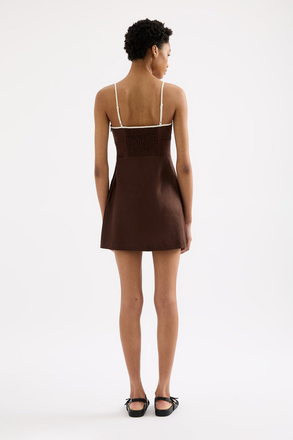 Nude Lucy Bria Linen Mini Dress