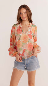 Minkpink Aida Long Sleeve Blouse