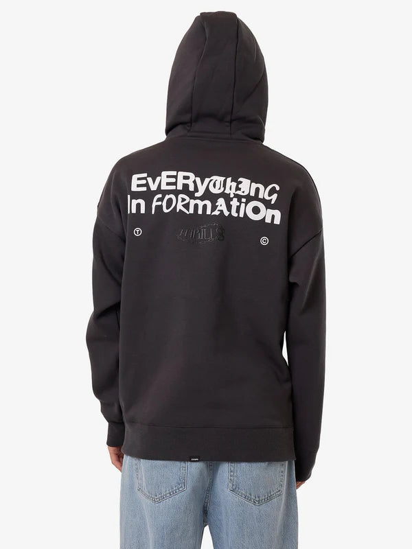 Thrills Chain Of Formation Cropped Slouch Pull On Hoodie