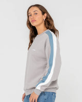 Rusty Racing Stripes 2.0 Oversized Fleece Crew