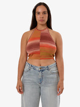 Thrills Rise Knit Halter Top