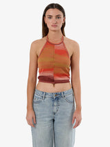 Thrills Rise Knit Halter Top