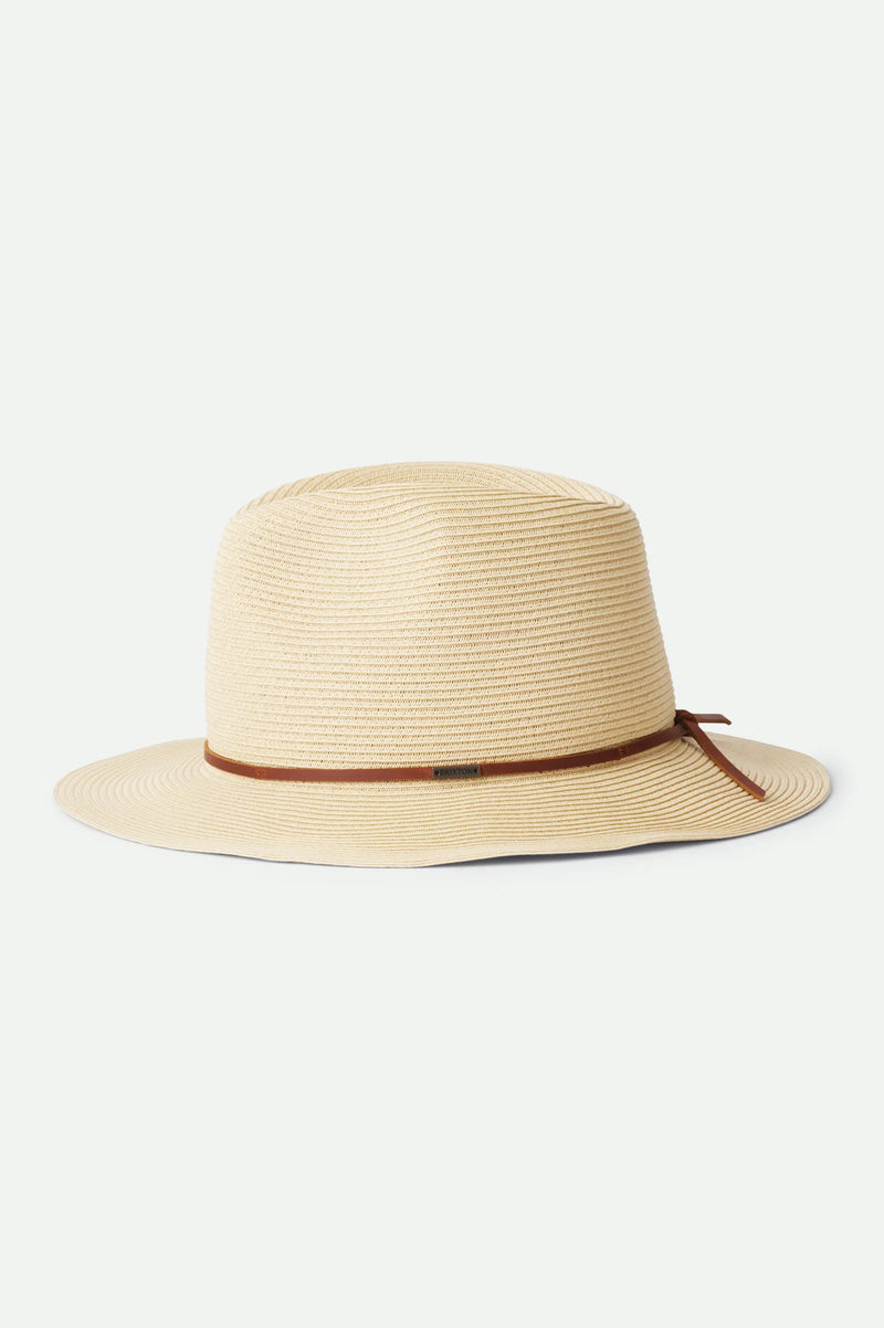 Brixton Wesley Straw Packable Fedora Hat