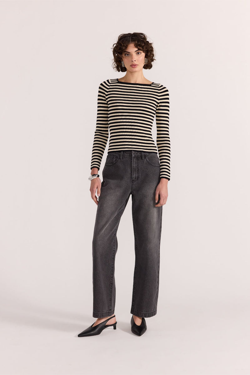 Staple The Label Lana Stripe Knit Top