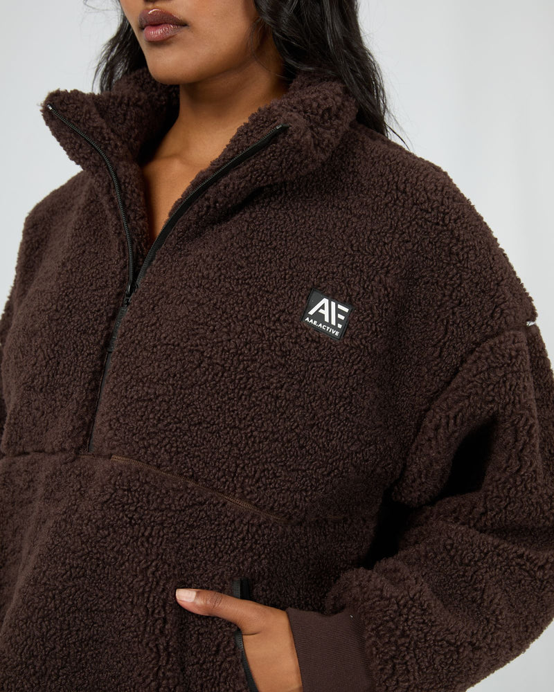 All About Eve Amara Quarter Zip Teddy Crew