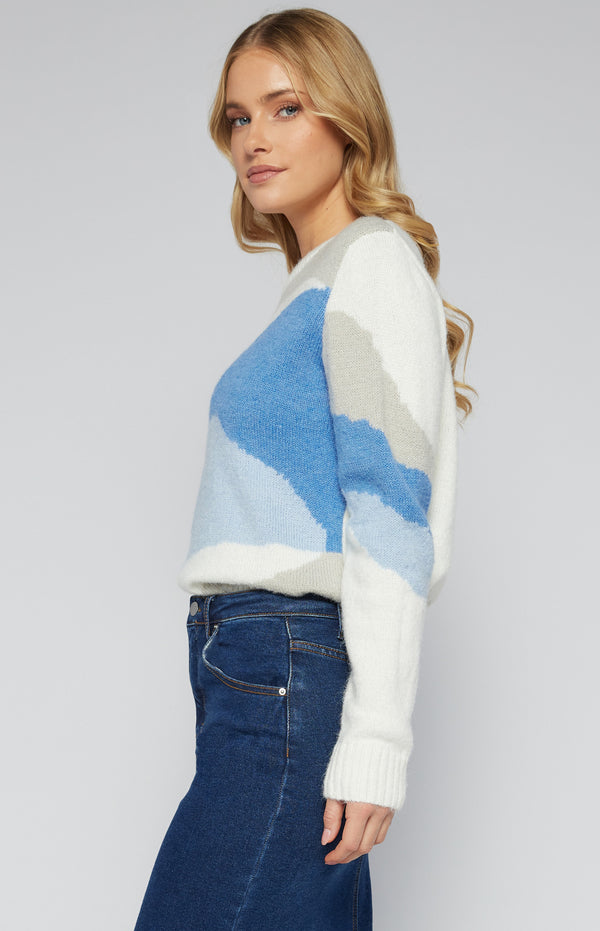 Style State Abstract Pattern Knit Jumper