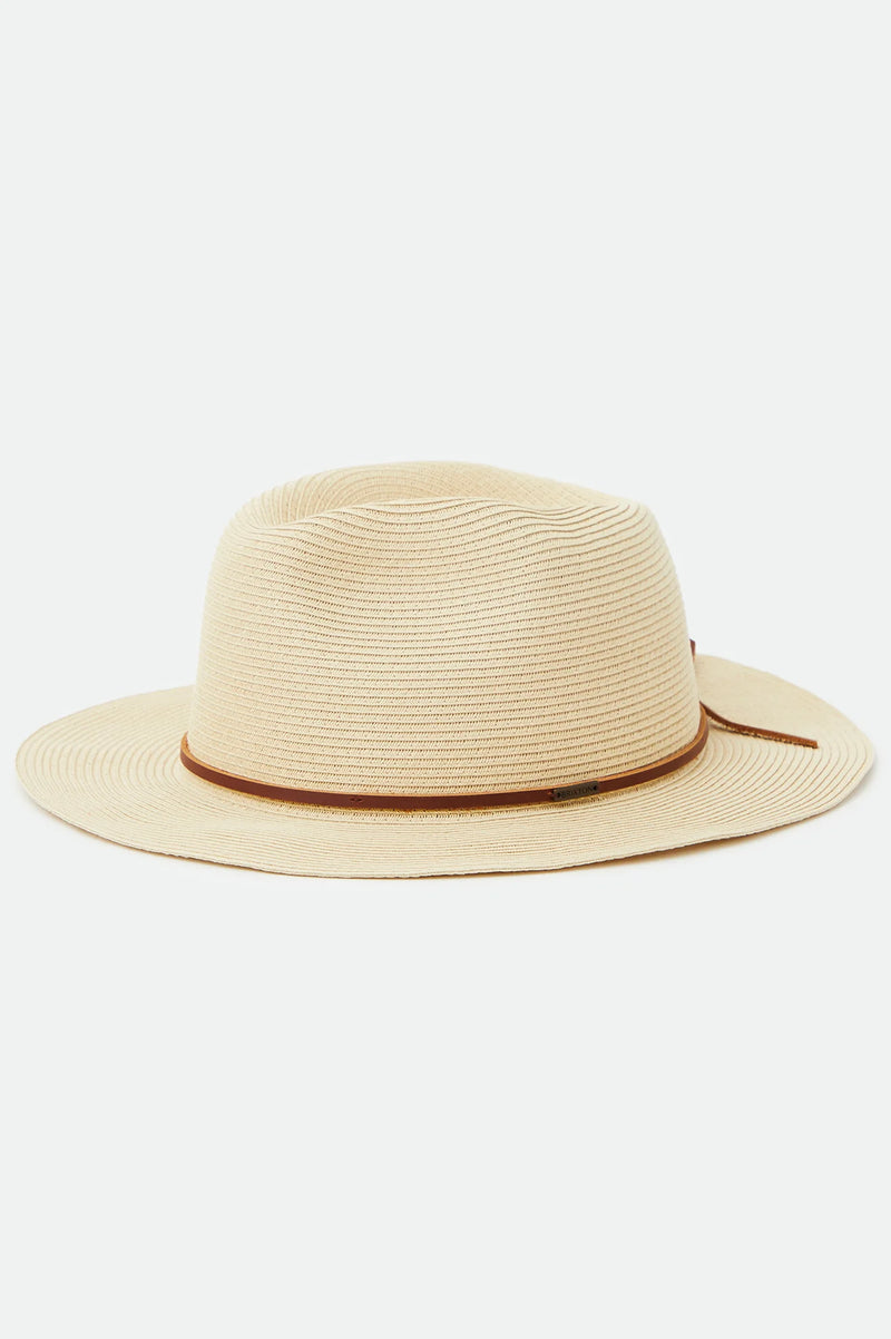 Brixton Wesley Straw Packable Fedora Hat