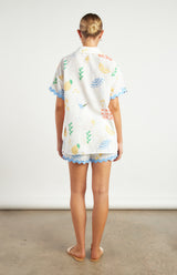 Winnie & Co Wave Trim Icon Print Shirt